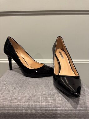 BCBGeneration Classic Women's Black Patent Pointed-Toe Pumps 6.5